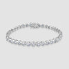 White gold rub over set diamond line bracelet