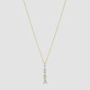 Yellow gold laboratory diamond fancy pendant and chain