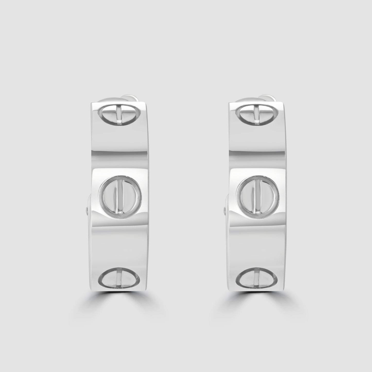  Cartier ‘Love’ hoop earrings in 18ct white gold 