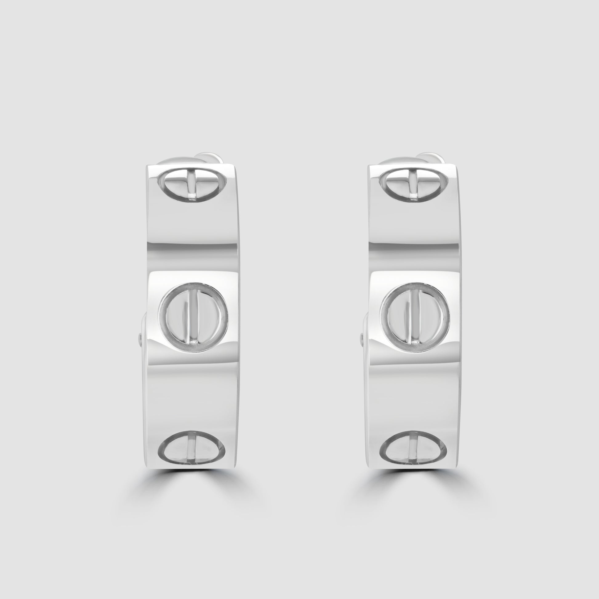  Cartier ‘Love’ hoop earrings in 18ct white gold 