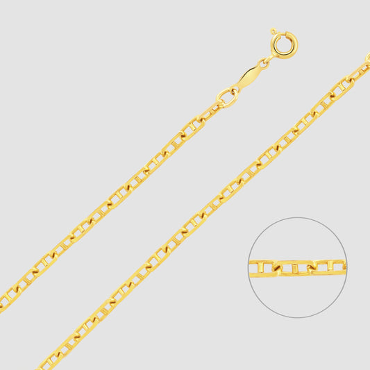 9ct yellow gold anchor link chain 2