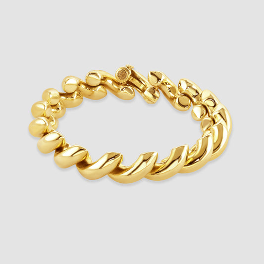 14ct yellow gold ‘S’ link bracelet
