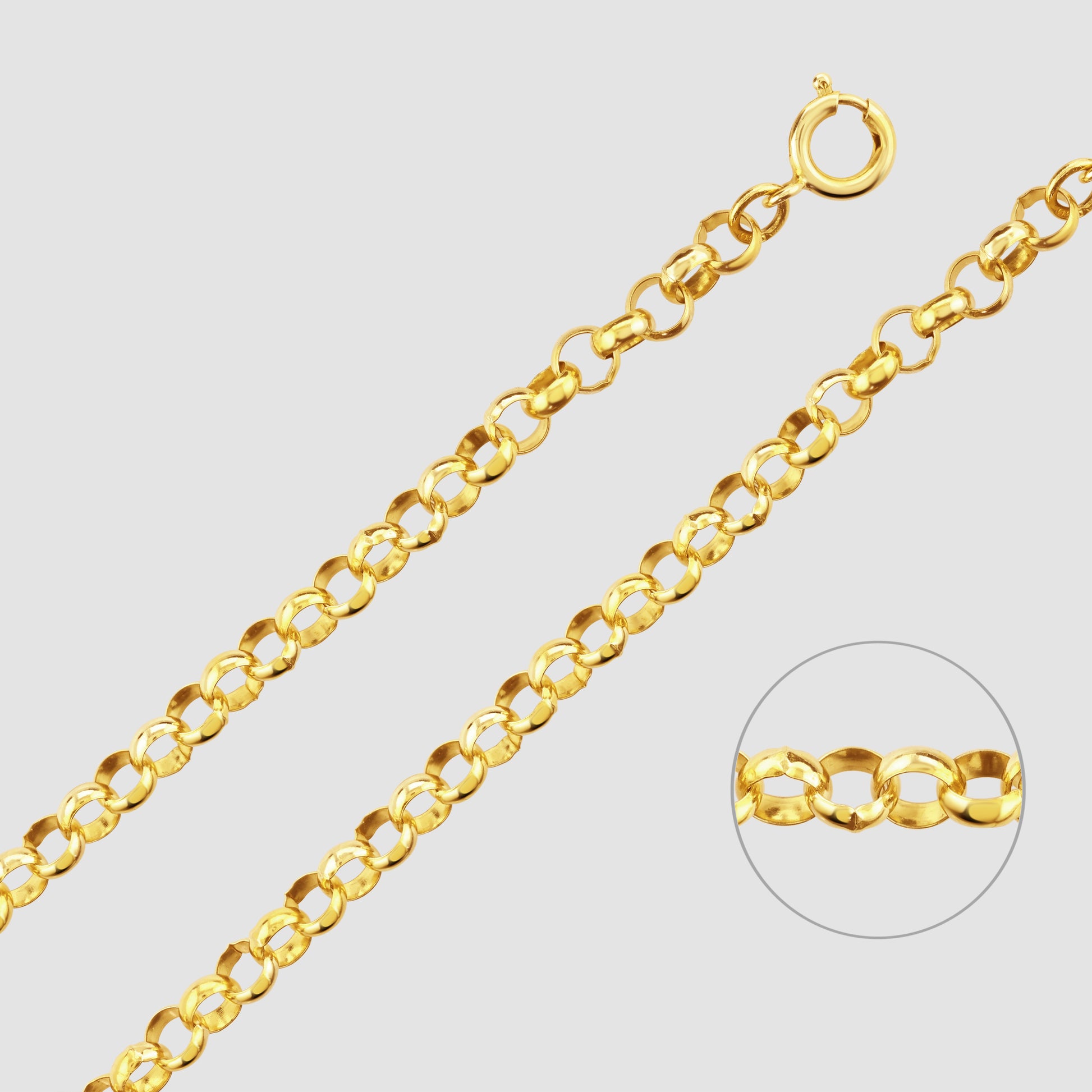 9ct yellow gold chunky belcher chain 2