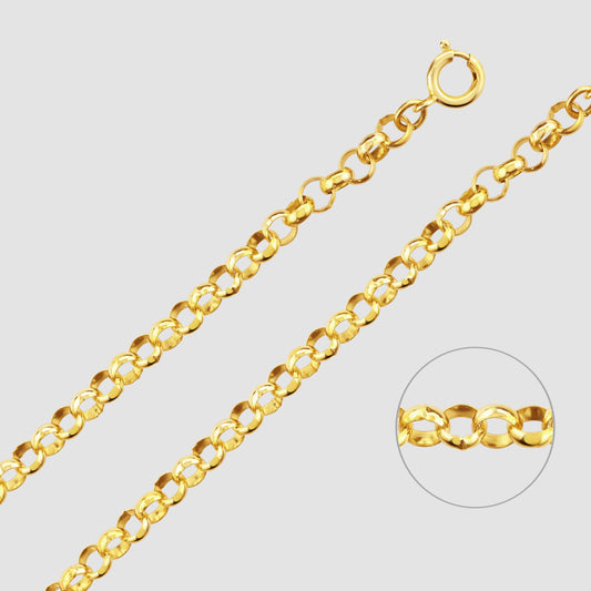 9ct yellow gold chunky belcher chain 2