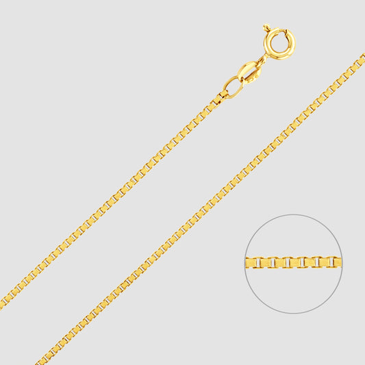 9ct yellow gold box chain