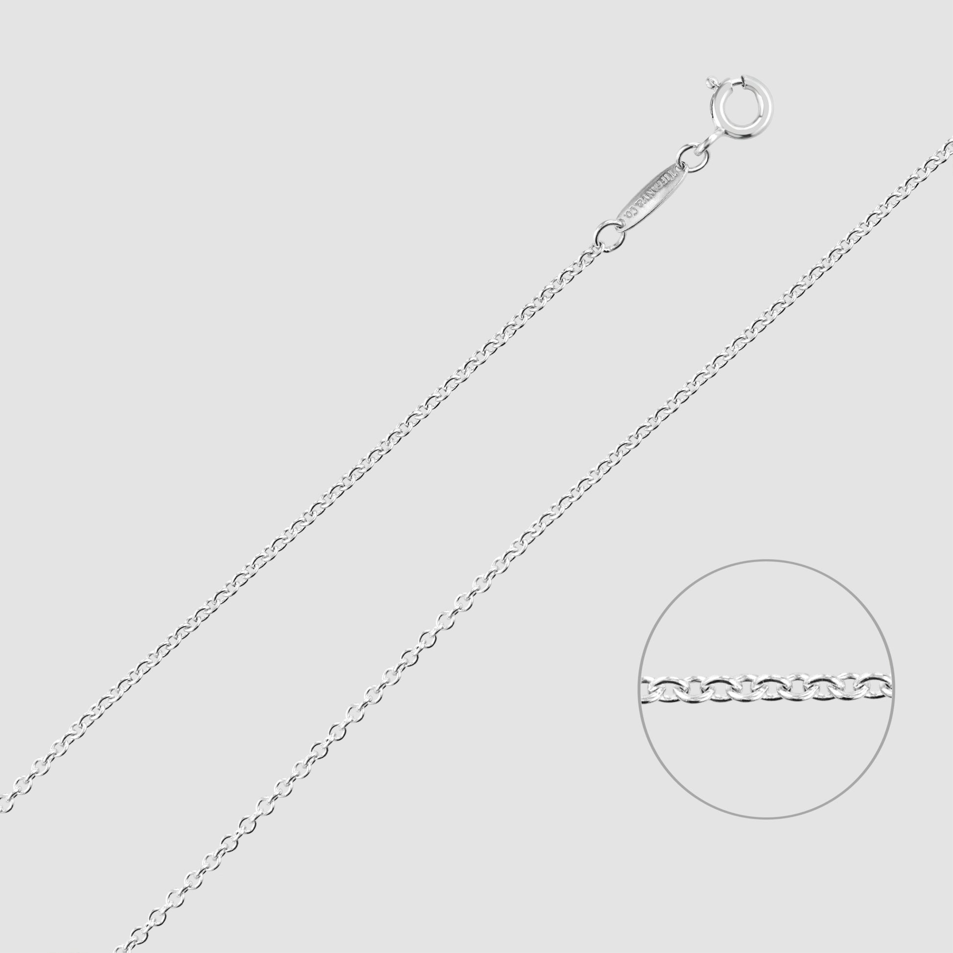Silver Tiffany & Co Elsa Peretti large open-heart pendant and chain 2