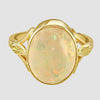 Opal single stone ring