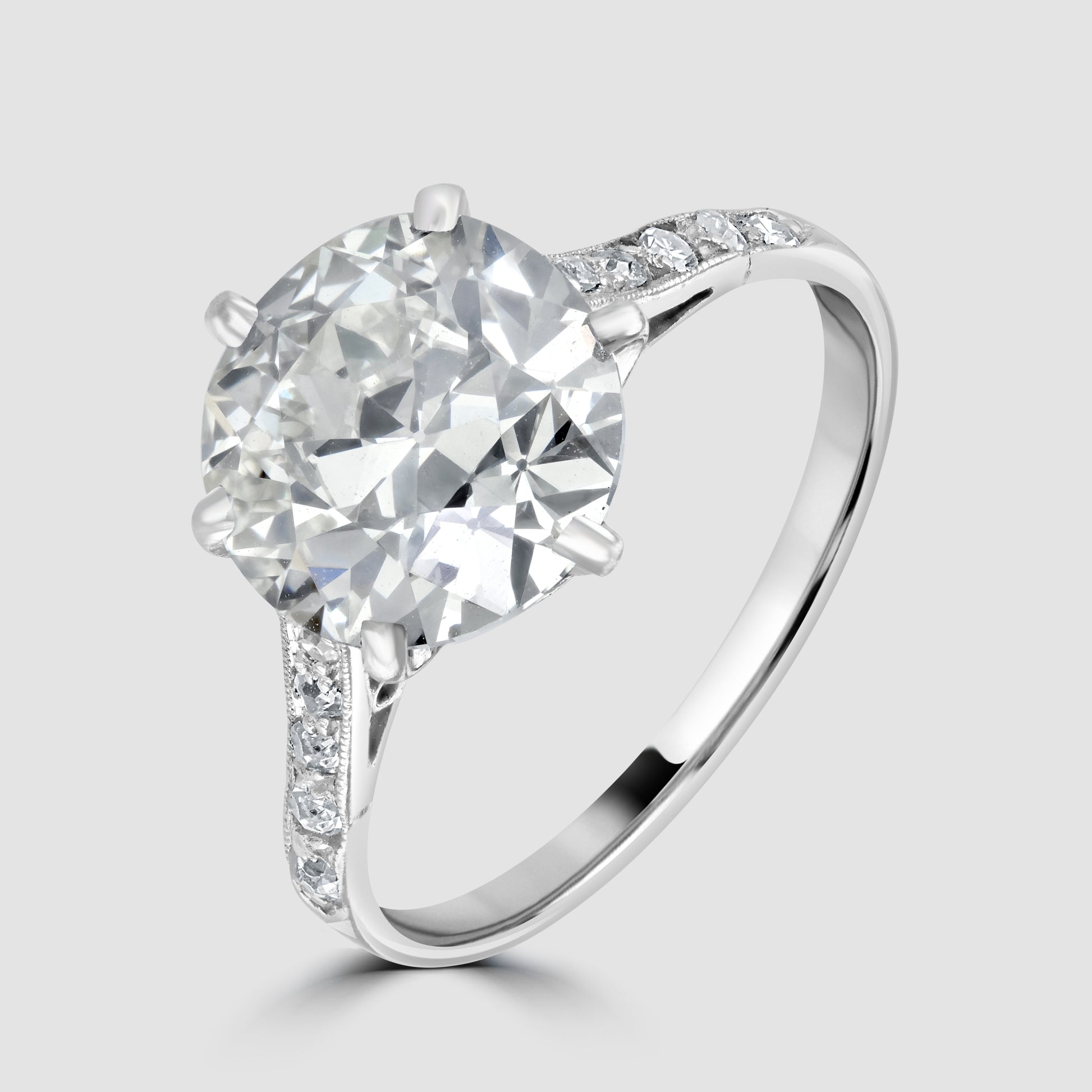 Early 20th century old cut diamond solitaire ring 