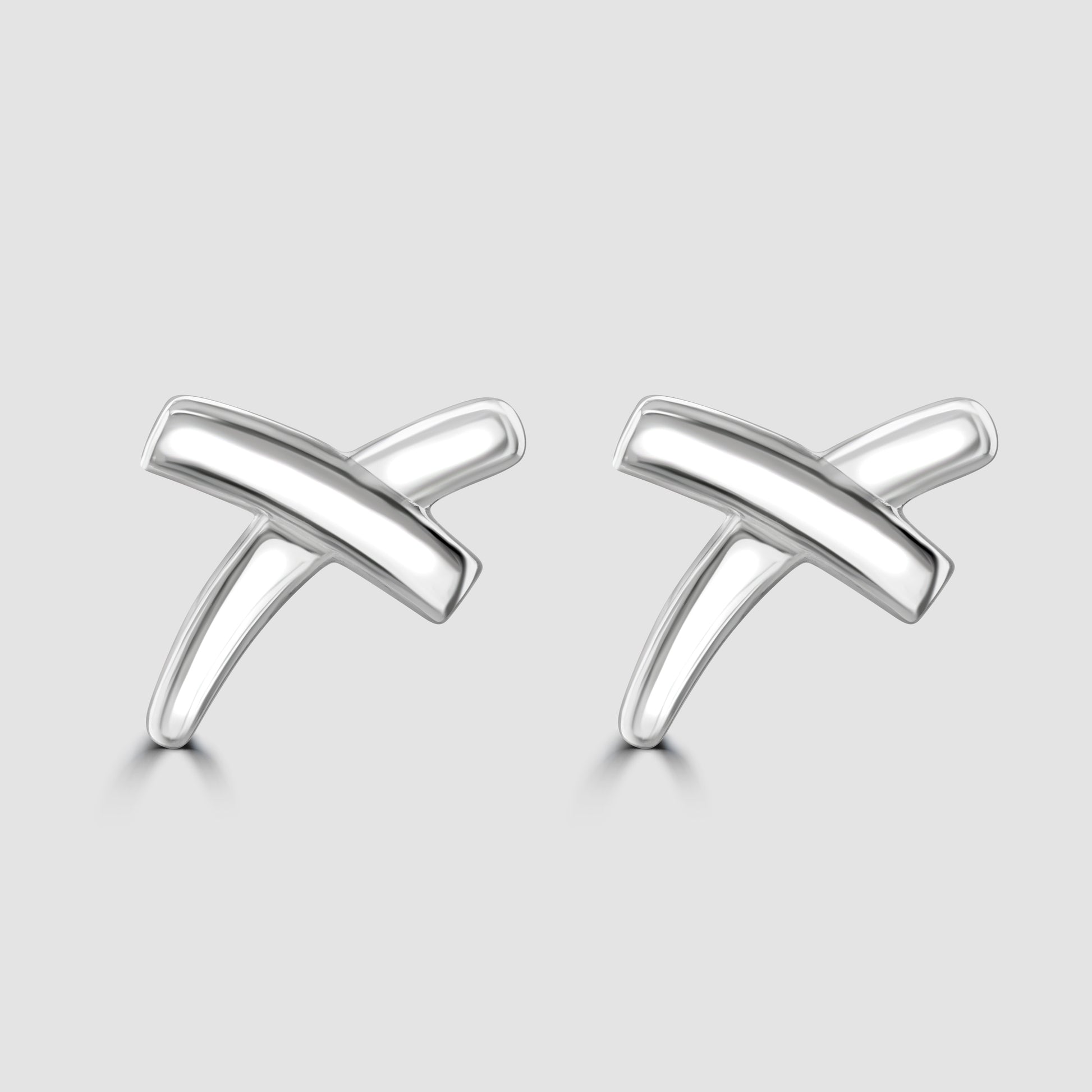Tiffany & Co Paloma Picasso Graffiti Kiss silver stud earrings 