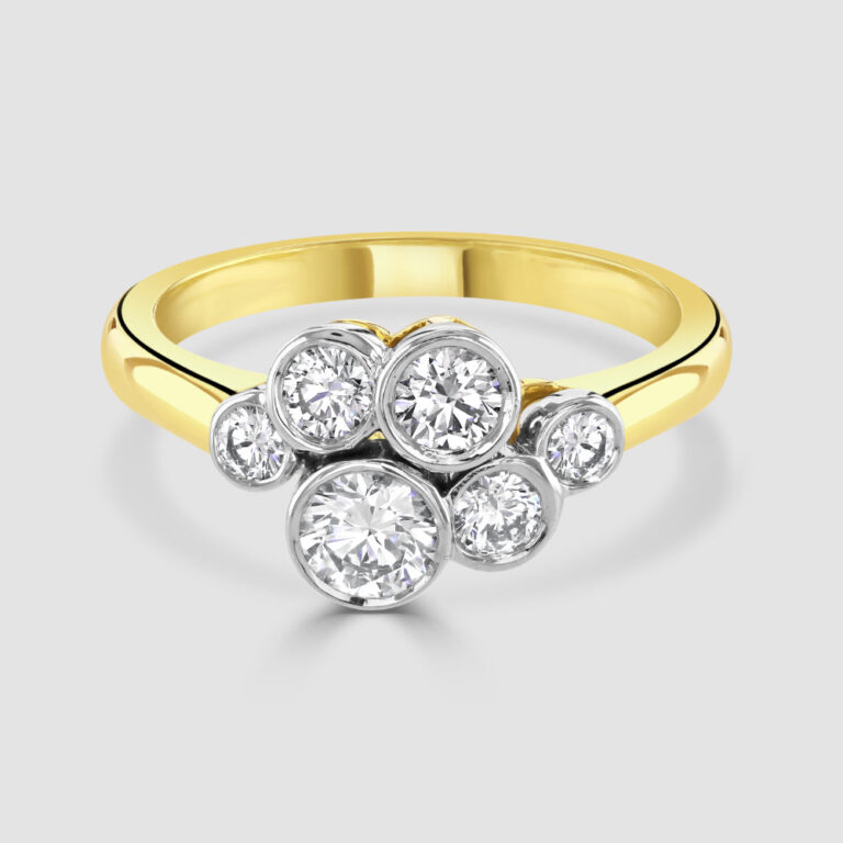 18ct yellow and white gold Pop ring