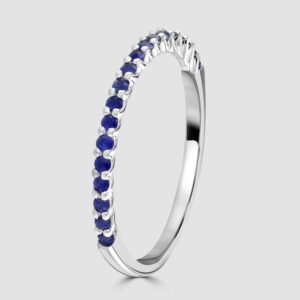 Sapphire set stacking ring