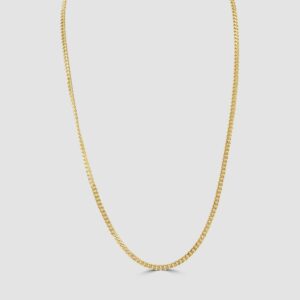 Faceted curb link necklace