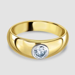 Gypsy diamond single stone ring