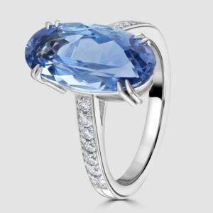 Santa Maria Aquamarine and diamond ring