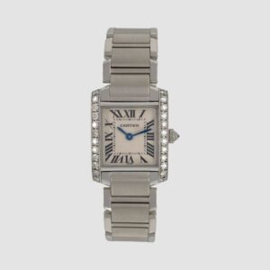 Cartier Tank Francaise small model with 'After set' diamonds