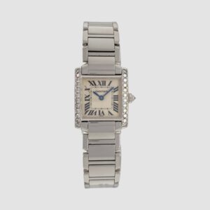 Cartier Tank Francaise, small model, 'After set' with diamonds